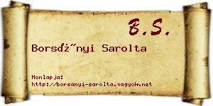 Borsányi Sarolta névjegykártya